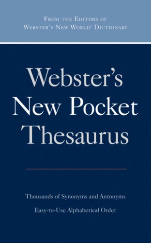 Stock image for Webster's New Pocket Thesaurus for sale by HPB-Ruby