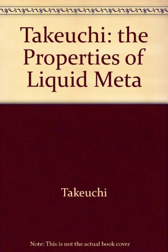 The Properties of Liquid Metals.; Proceedings of the Second International Conference held at Toky...