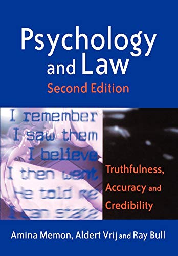 Beispielbild fr Psychology and Law : Truthfulness, Accuracy and Credibility zum Verkauf von Better World Books