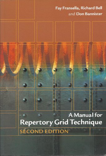Stock image for A Manual for Repertory Grid Technique for sale by Weird Books