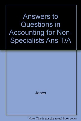 Stock image for Answers to Questions in Accounting for Non- Specialists Ans T/A for sale by Books Puddle