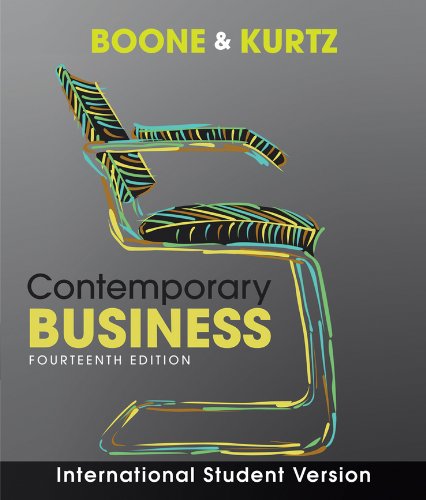 Stock image for Contemporary Business By Boone, Louis E.; Kurtz, David L 14th Edition for sale by HPB-Red