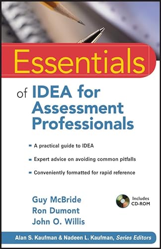 Beispielbild fr Essentials of IDEA for Assessment Professionals zum Verkauf von Blackwell's