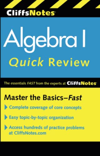 Stock image for CliffsNotes Algebra I Quick Review, 2nd Edition (Cliffs Quick Review (Paperback)) for sale by Your Online Bookstore