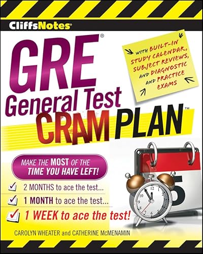 Imagen de archivo de CliffsNotes GRE General Test Cram Plan a la venta por ThriftBooks-Atlanta