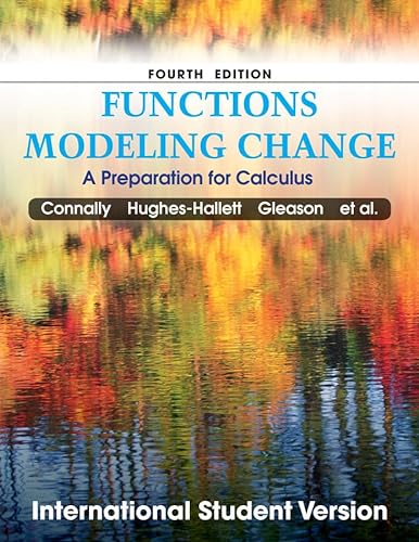 9780470910405: Functions Modeling Change: A Preparation for Calculus