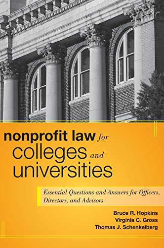 Stock image for Nonprofit Law for Colleges and Universities for sale by Blackwell's