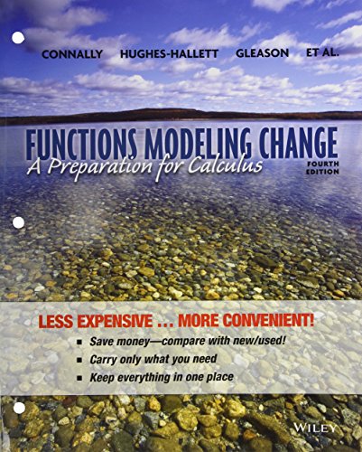 9780470917602: Functions Modeling Change: A Preparation for Calculus