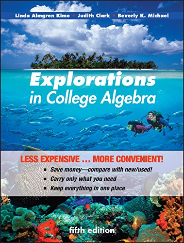 Beispielbild fr Explorations in College Algebra zum Verkauf von SecondSale