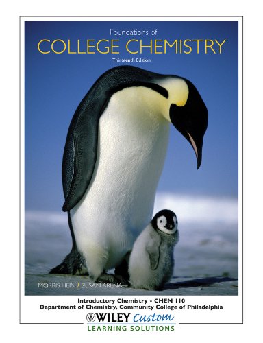 Immagine dell'editore per Foundations of College Chemistry, 13th edition (Introductory Chemistry CHEM 110, Community College of Philadelphia) venduto da Better World Books