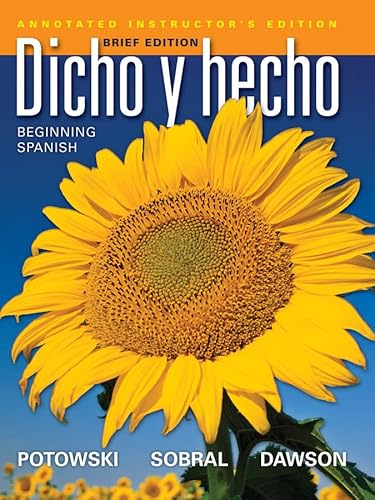 9780470922262: Dicho en Breve Annotated Instructor's Edition & Audio (Brief Version of Dicho y Hecho, Ninth Edition with Accompanying Audio): Beginning Spanish