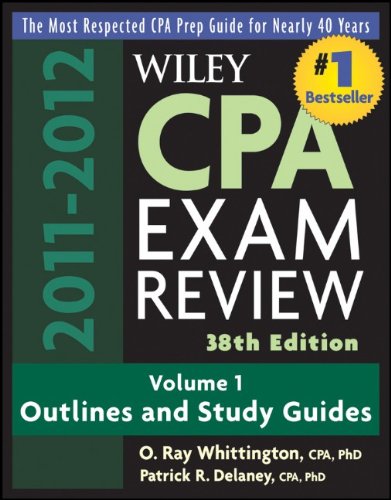 9780470923832: Wiley CPA Examination Review 38th Edition 2011-2012 , Volume 1, Outlines an (Wiley CPA Examination Review: Outlines and Study Guides)