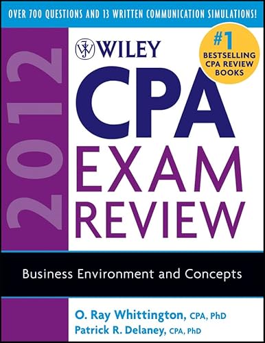 Imagen de archivo de Wiley CPA Exam Review 2012 : Business Environment and Concepts a la venta por Better World Books