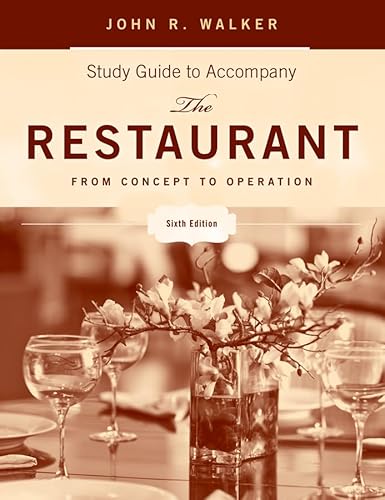 Stock image for The Restaurant, Study Guide: From Concept to Operation" for sale by Hawking Books