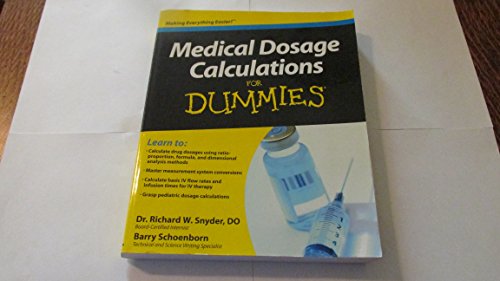 9780470930649: Medical Dosage Calculations for Dummies