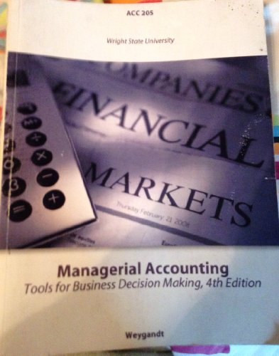9780470954225: Managerial Accounting: Tools for Business Decision Making