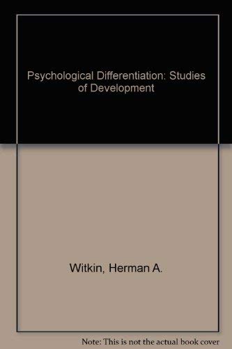 Imagen de archivo de Psychological Differentiation a la venta por Better World Books