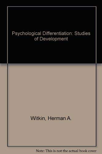 Stock image for Psychological Differentiation for sale by Better World Books