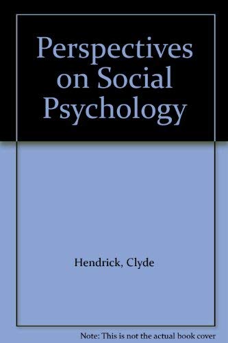 Stock image for Perspectives on social psychology for sale by HPB-Red