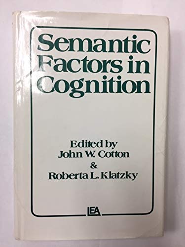 Stock image for Semantic Factors in Cognition for sale by Better World Books