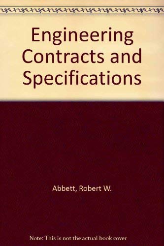 Stock image for Engineering Contracts and Specifications for sale by HPB-Red