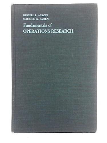 Imagen de archivo de Fundamentals of Operations Research a la venta por Anybook.com