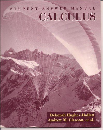 Imagen de archivo de Calculus, Student Answer Manual a la venta por OwlsBooks
