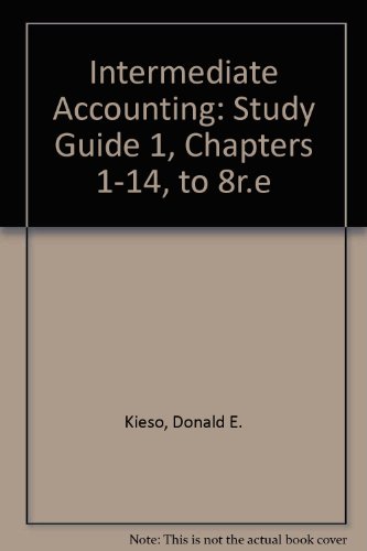 Stock image for Intermediate Accounting, Study Guide 1 (Chapters 1-14) for sale by HPB-Red