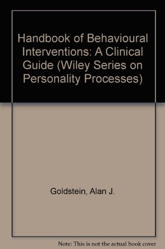 9780471017899: Handbook of Behavioural Interventions: A Clinical Guide (Wiley Series on Personality Processes)