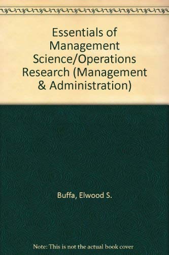 Beispielbild fr Essentials of management science / operations research. (The Wiley/Hamilton series in management and administration). Ex-Library. zum Verkauf von Yushodo Co., Ltd.
