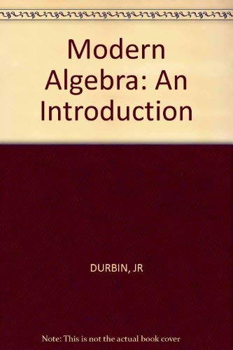 Imagen de archivo de Modern Algebra: An Introduction a la venta por Wonder Book