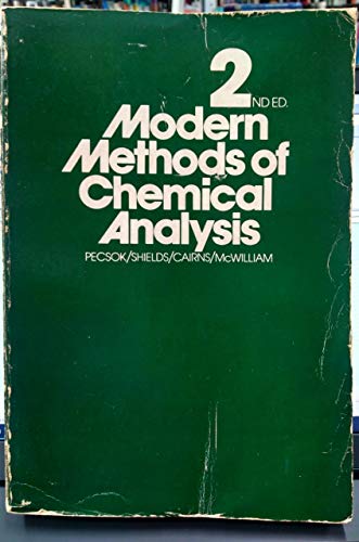 9780471022459: Modern Methods of Chemical Analysis