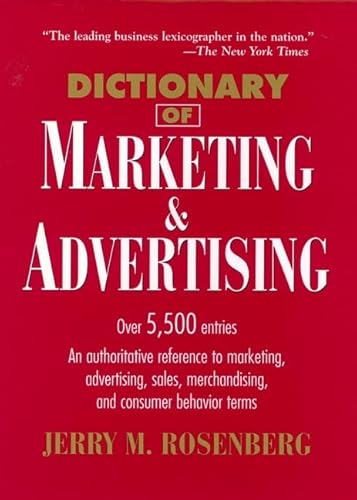 Stock image for Dictionary of Marketing and Advertising for sale by Louisville Book Net