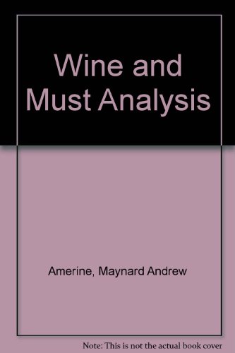 Imagen de archivo de Wine and Must Analysis a la venta por Andrew's Books