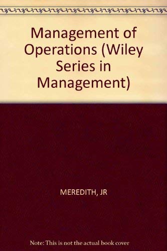 Stock image for Management of Operations for sale by Better World Books