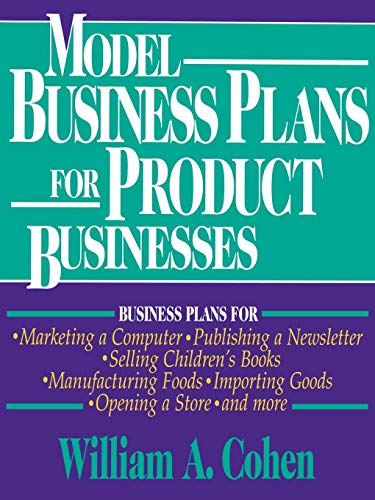 Imagen de archivo de Model Business Plans for Product Businesses a la venta por Better World Books: West