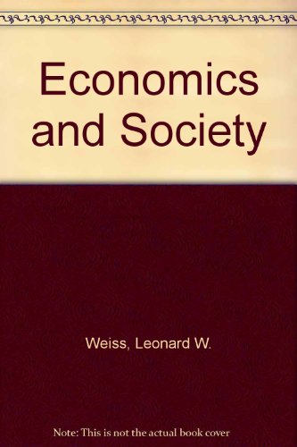 Imagen de archivo de Economics and society a la venta por Solomon's Mine Books