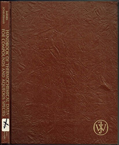 Imagen de archivo de Handbook of Thermochemical Data for Compounds and Aqueous Species a la venta por Better World Books