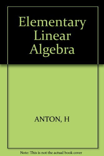 Stock image for Elementary Linear Algebra for sale by ThriftBooks-Dallas