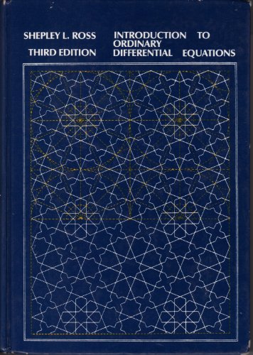 Stock image for Introduction To Ordinary Differential Equations for sale by Library House Internet Sales
