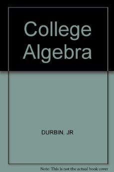 Imagen de archivo de College algebra a la venta por Irish Booksellers