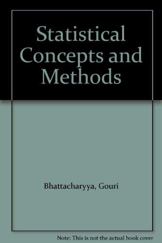 9780471035329: Statistical Concepts and Methods