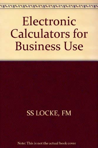 Beispielbild fr Electronic calculators for business use zum Verkauf von dsmbooks