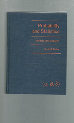Imagen de archivo de Probability and statistics;: Models for research a la venta por Wonder Book