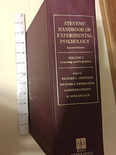 Stock image for Handbook of Experimental Psychology Vol. 2 : Learning and Cognition for sale by Better World Books