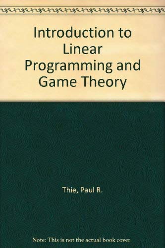 9780471042488: Introduction to Linear Programming and Game Theory