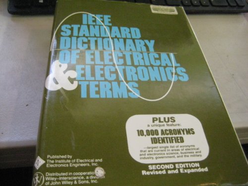 Imagen de archivo de IEEE Standard Dictionary of Electrical and Electronics Terms a la venta por HPB-Red