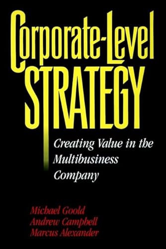 9780471047162: Corporate-level Strategy: Creating Value in the Multibusiness Company