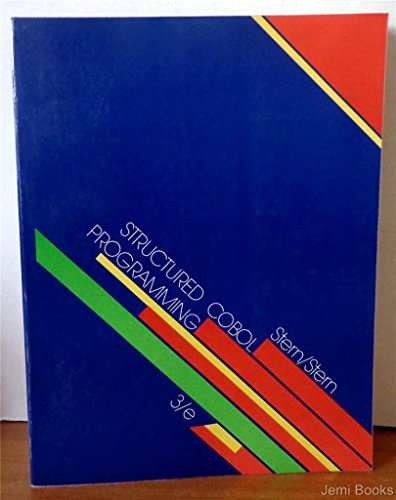 Imagen de archivo de Structured COBOL Programming a la venta por Better World Books