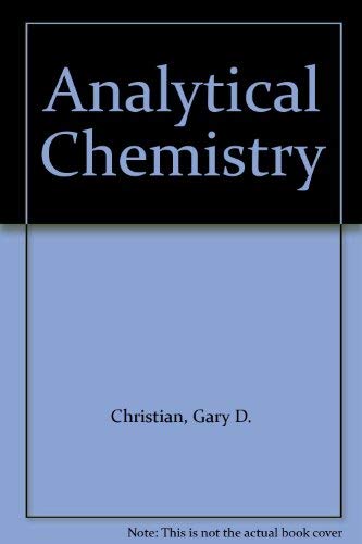 Imagen de archivo de Analytical Chemistry a la venta por Better World Books